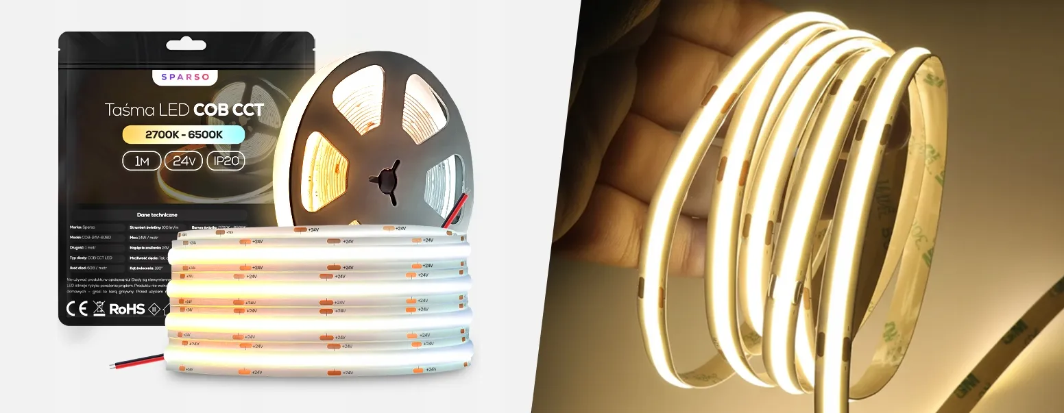 Sparso taśma LED COB 5m 24V 6500K