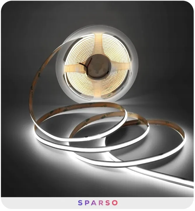 Sparso zestaw taśma LED COB 10m 24V 6000K zimna biała zimna barwa światła 6000K
