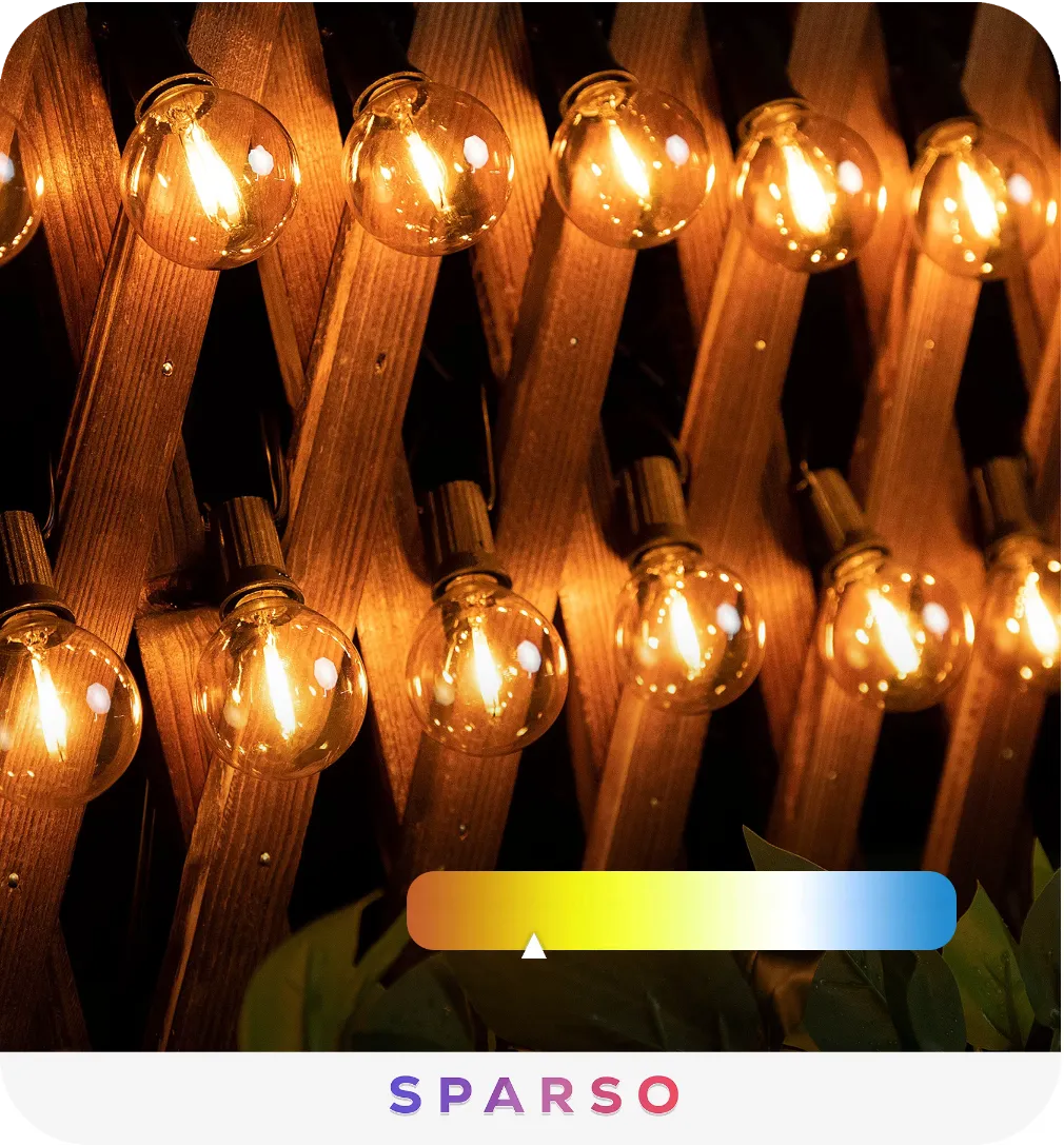 Sparso oświetlenie LED 15M wodoodporna BARWA ciepła – 2700K