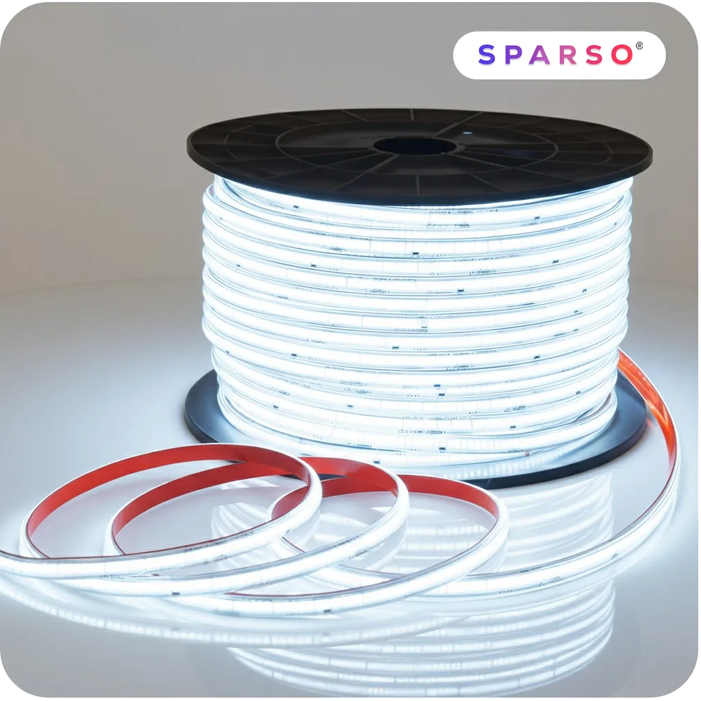 Sparso taśma LED COB 1m 230V 6000K IP67 zimna biała wodoodporna