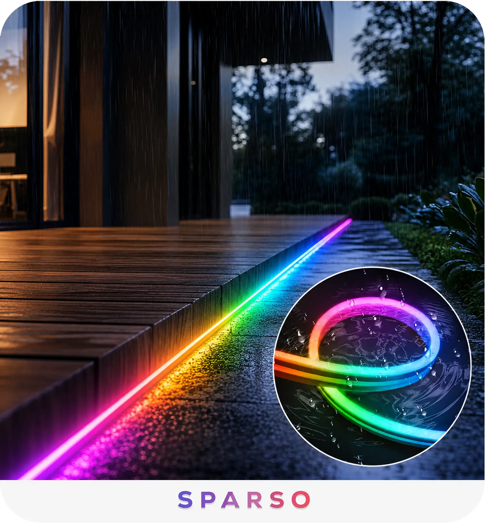 Sparso taśma LED NEON 30m wodoodporna konstrukcja