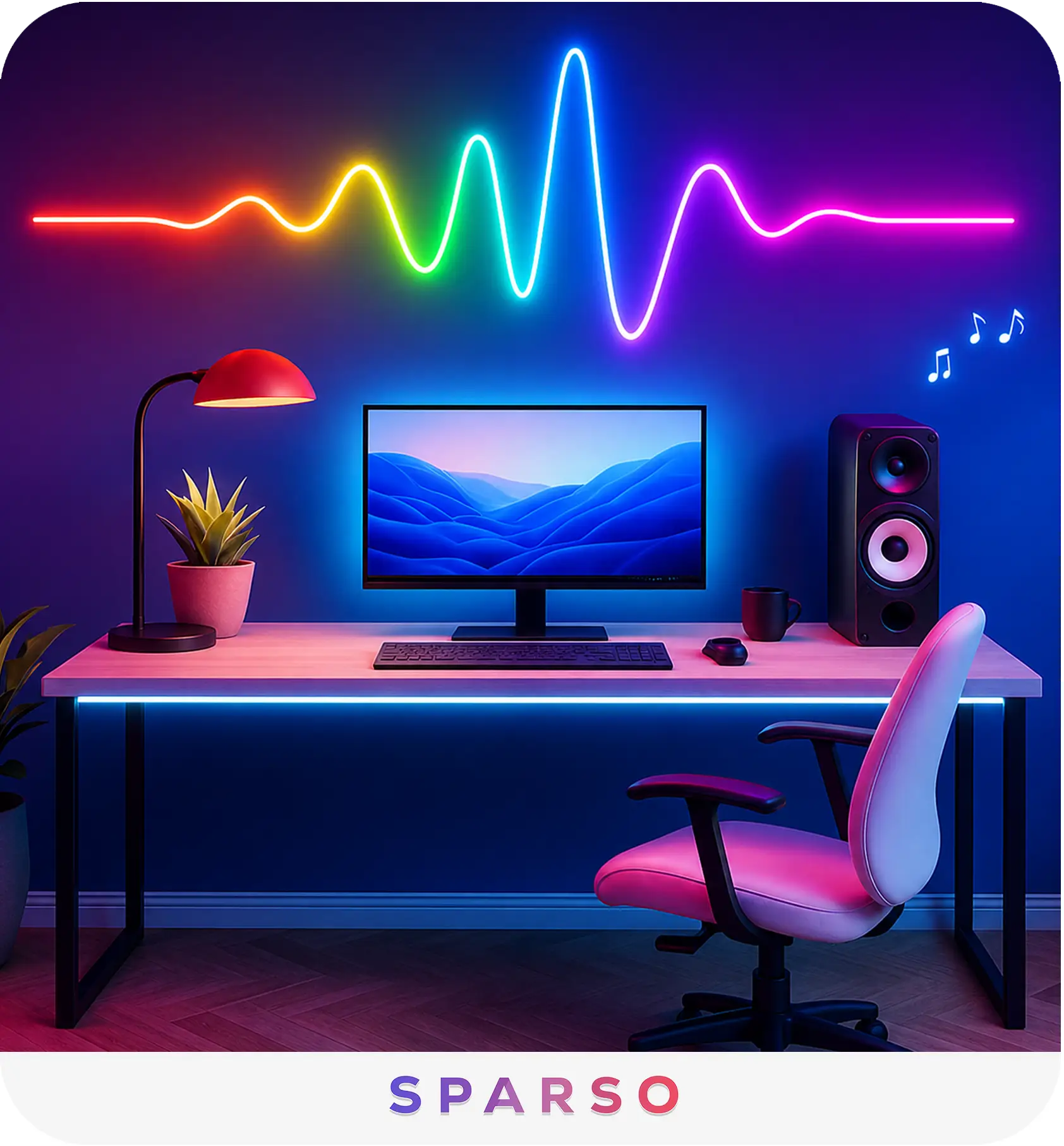Sparso taśma LED NEON 30m STERUJ DŹWIĘKIEM – Synchronizacja z muzyką!