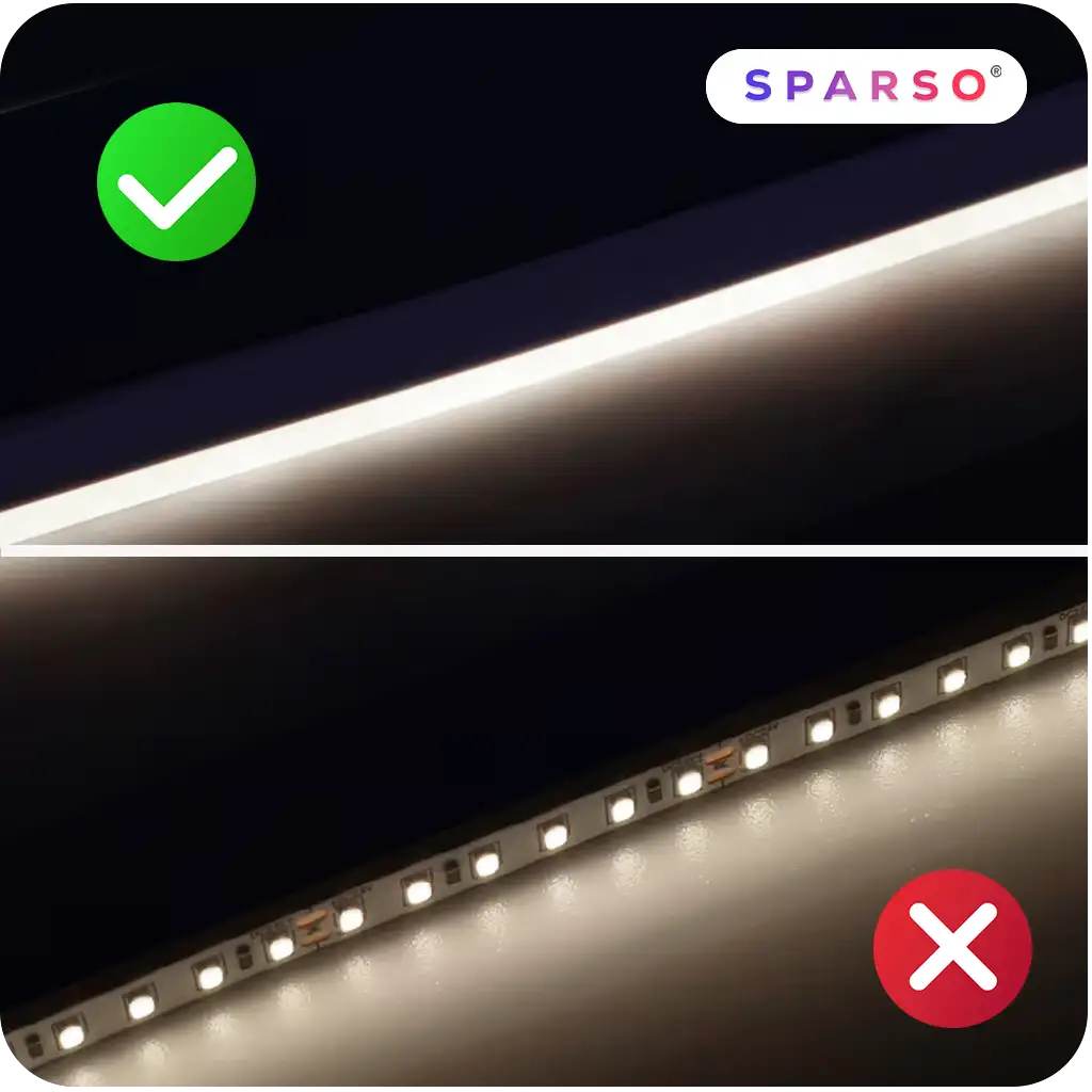 Sparso taśma LED Neon 1m 230V 4000K IP67 neutralna biała wodoodporna Aż 120 diod na metr – mocne i Równomierna linia światła