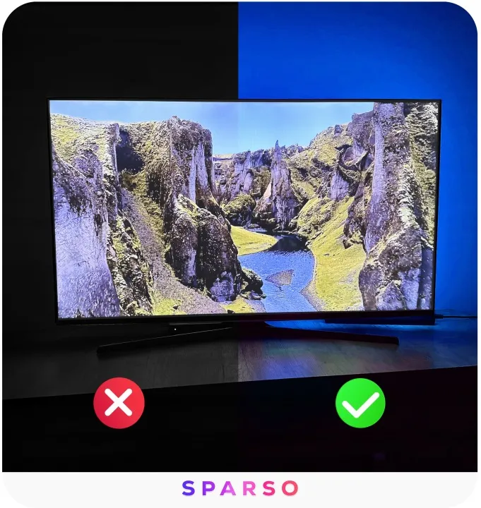 Sparso oświetlenie LED 5m PORÓWNANIE PRZED i PO