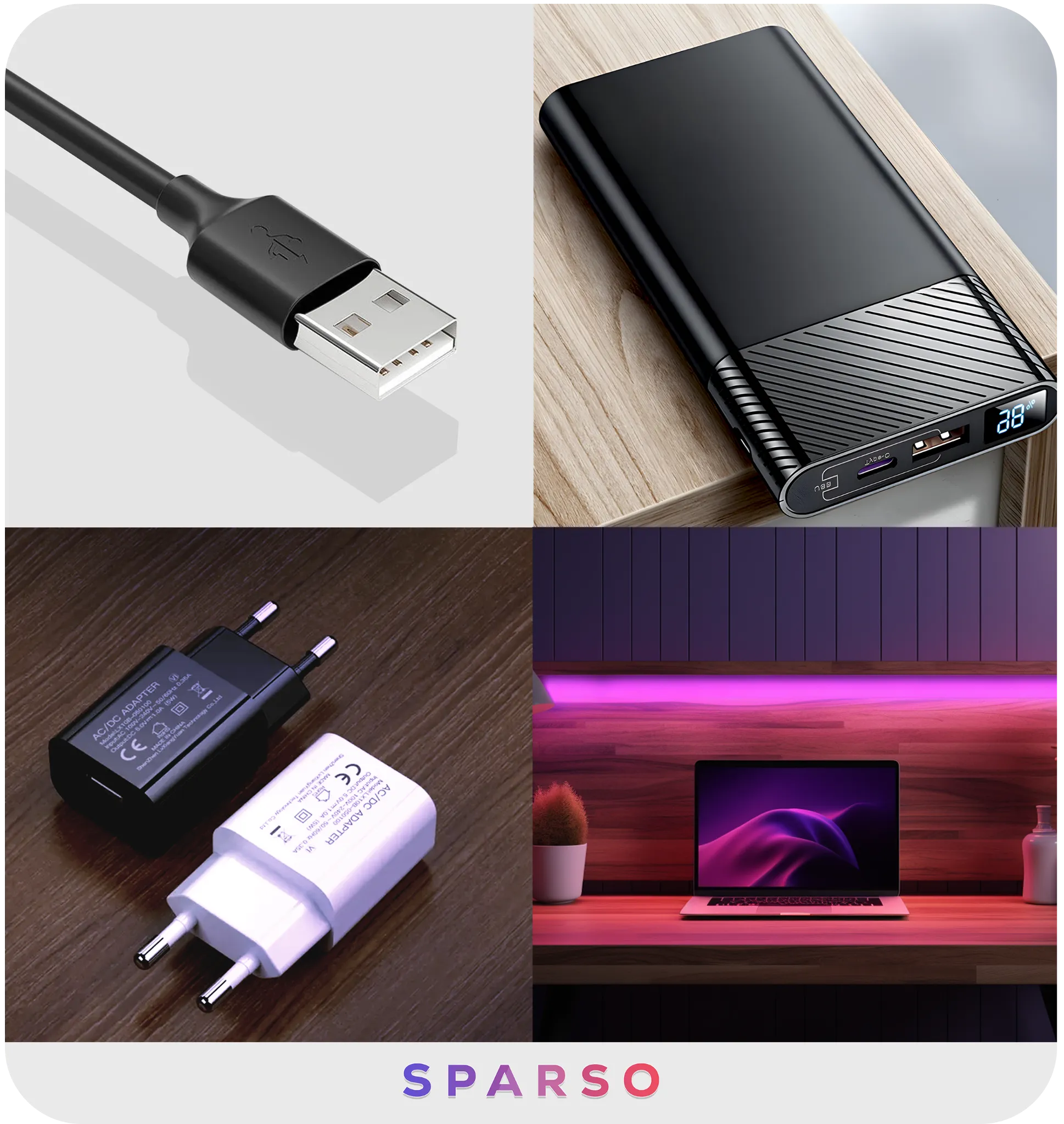 Sparso oświetlenie LED 5m zasilanie usb