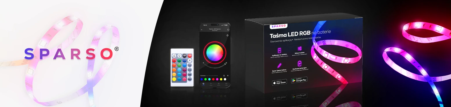Sparso oświetlenie LED 5m Taśma LED 5m na baterie marki Sparso