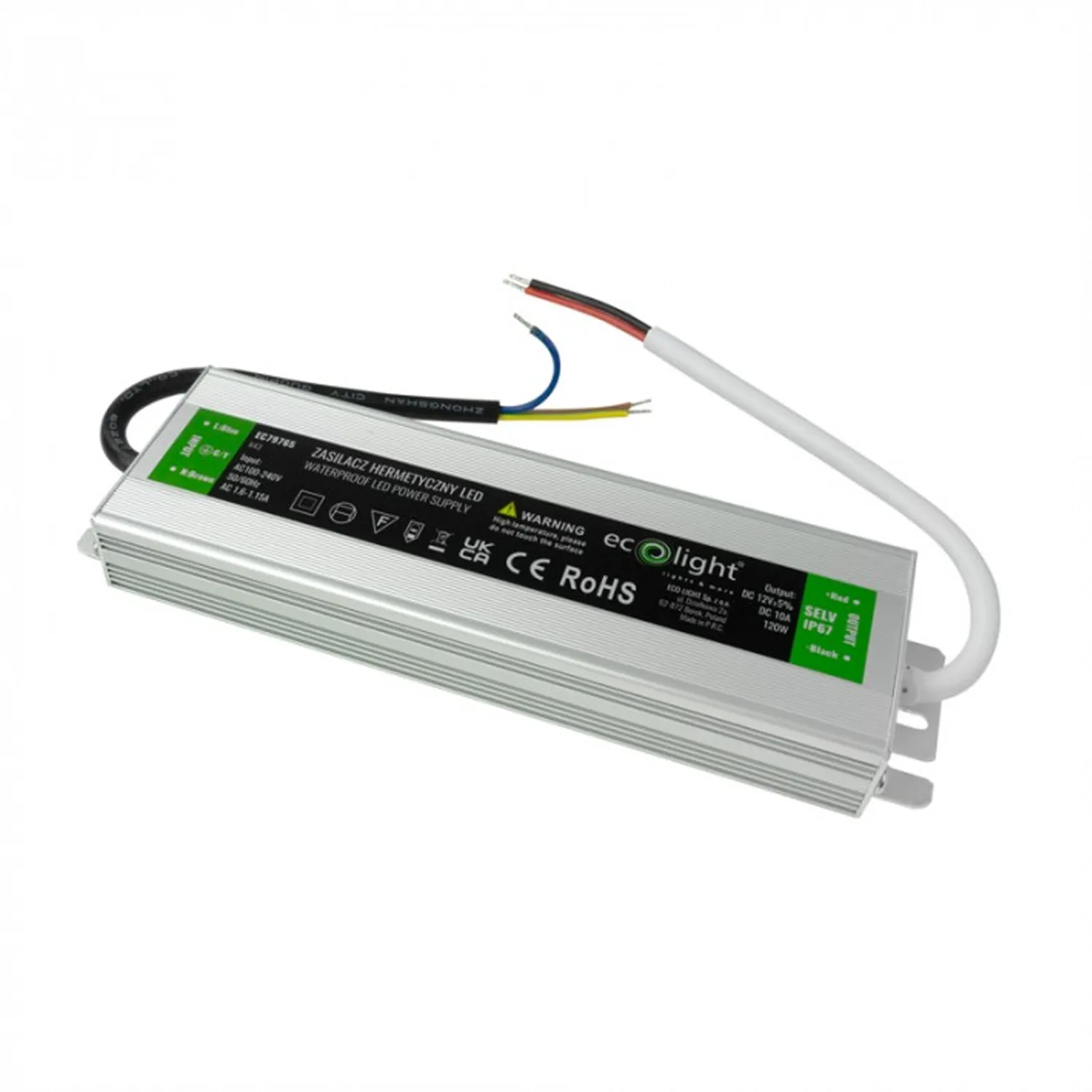Sparso zasilacz LED 12V IP67 120W 10A ✅ Zasilacz LED hermetyczny wodoodporny 12V 120W 10A