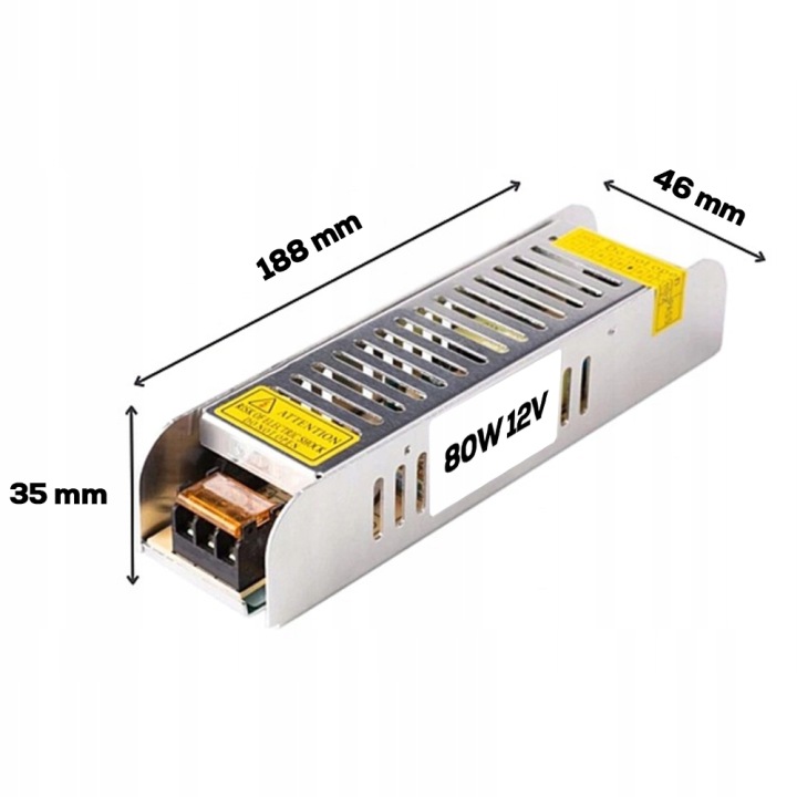 Sparso zasilacz LED 12V 80W 6,6A Dlaczego warto?