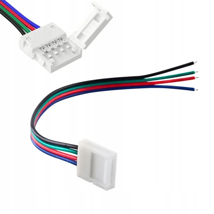 Sparso oświetlenie LED Złączka jednostronna z przewodem do taśm LED RGB 4-PIN 10mm